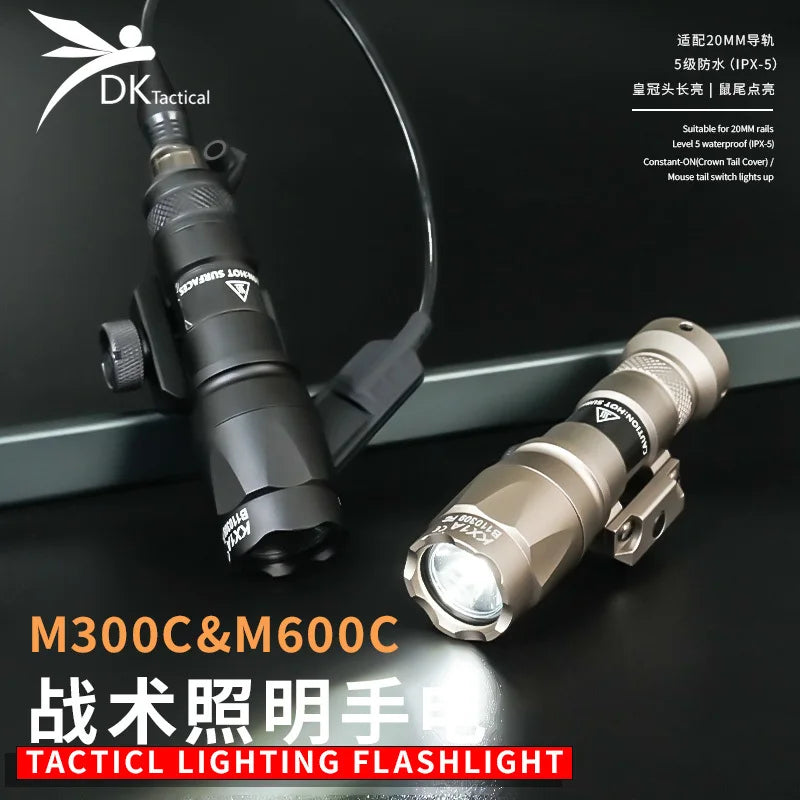 US Warehouse Tactical SF X300 X300U M600C M300 Flashlight Hunting Weapons Scout Light Airsoft Lamp Accessories Fit 20mm Rail