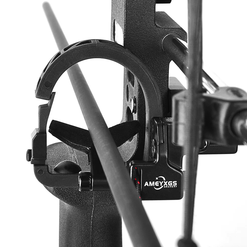 Drop Away Arrow Rest Aluminum Alloy Micro Adjustable Compound Bow Arrow Rest Universal Left & Right Hand Full Containment Fall Away Design Stable Arrow Support for Outdoor Archery Target Shooting Wild Hunting Accessory