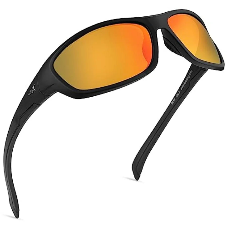 Hiwassee Polarized Sport Sunglasses for Men and Women, Wrap Sunglasses for Fishing Cycling and Running, UV Protection