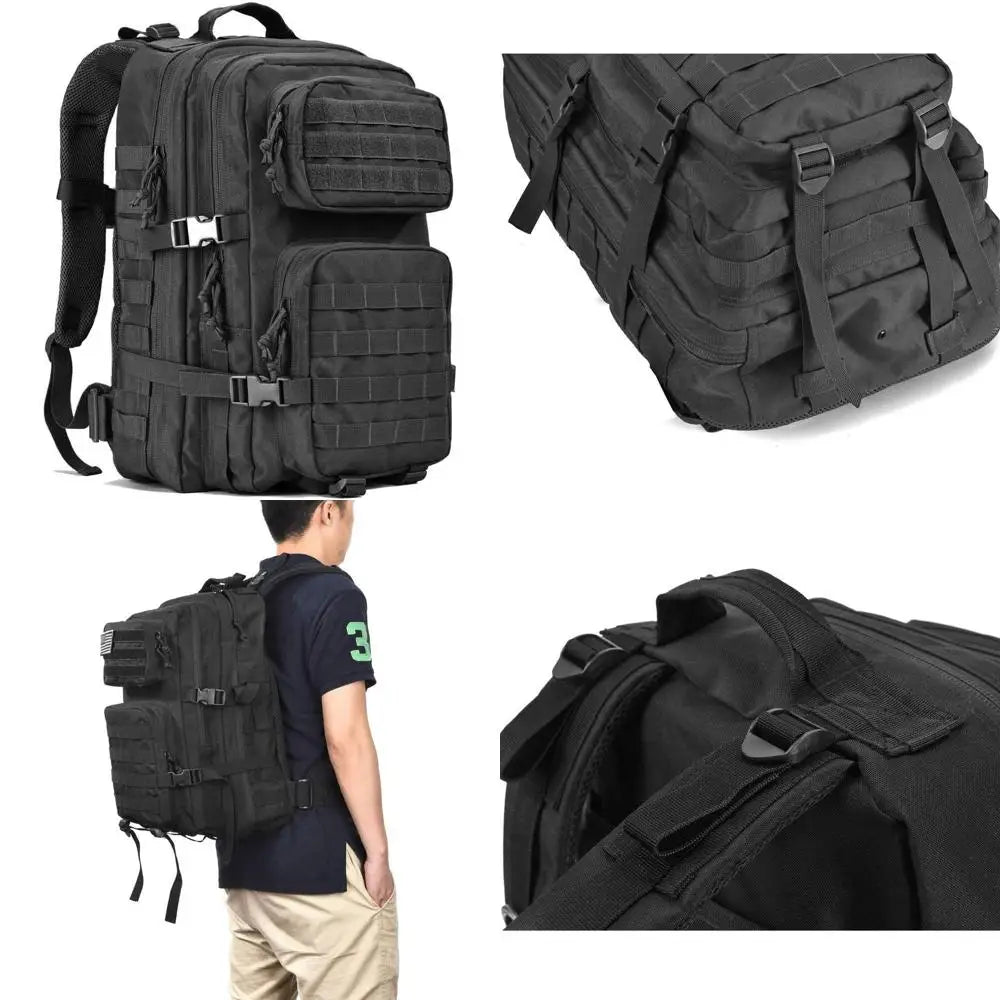 3-Day Military Tactical Large Backpack with MOLLE System for Army Use