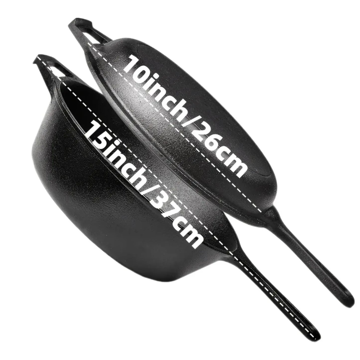 3PCS Pre-Seasoned Cast Iron Skillet Set, Pans for Oven Grill Campfire, Durable Cookware for Home Outdoor Cooking