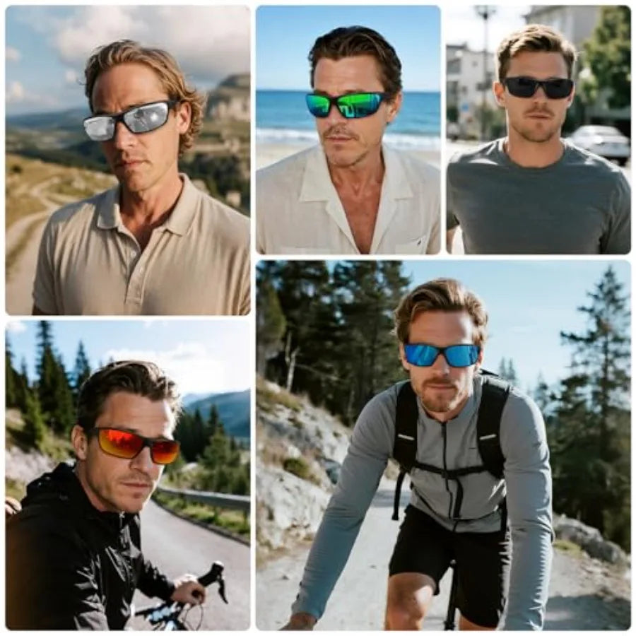 MEETSUN Polarized Sports Sunglasses for Men Women Wrap Around Driving Cycling Golf Fishing Sun Glasses UV400 Protection