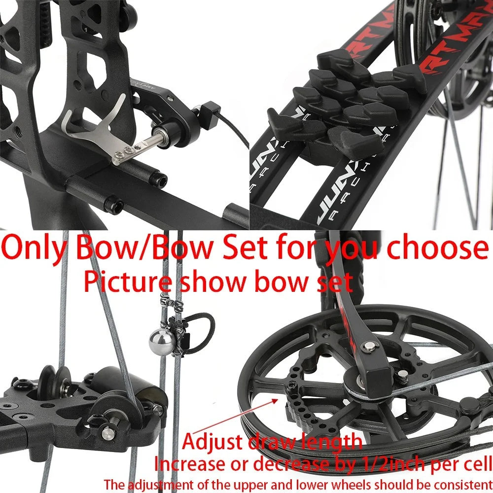 Dual-Use Compound Bow 40-70lbs 80% Let-off for Adults Steel Ball Arrows Hunting Shooting and Outdoor Sports Accessories