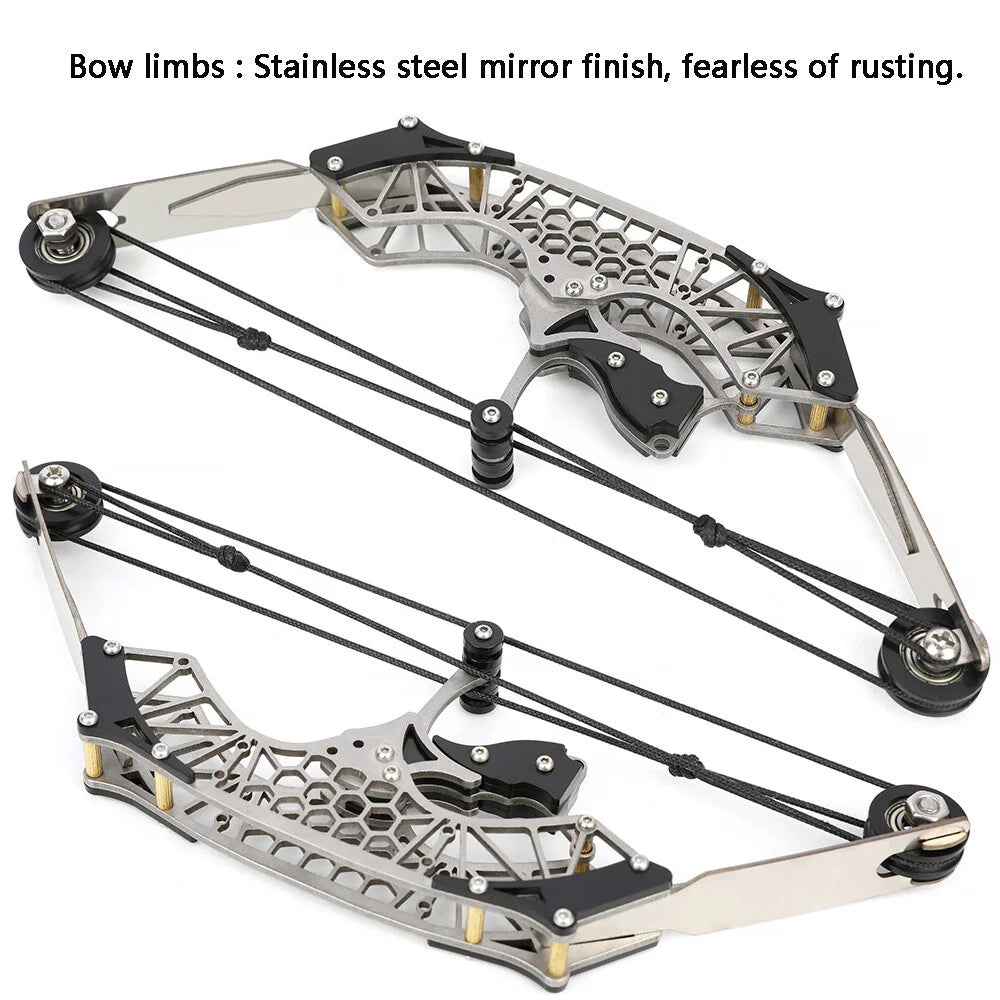 Bow and Arrow Set Mini Bow Draw Weight 9.5lbs Practice Portable Stainless Steel Practice Bow Archery Shooting Hunting Children