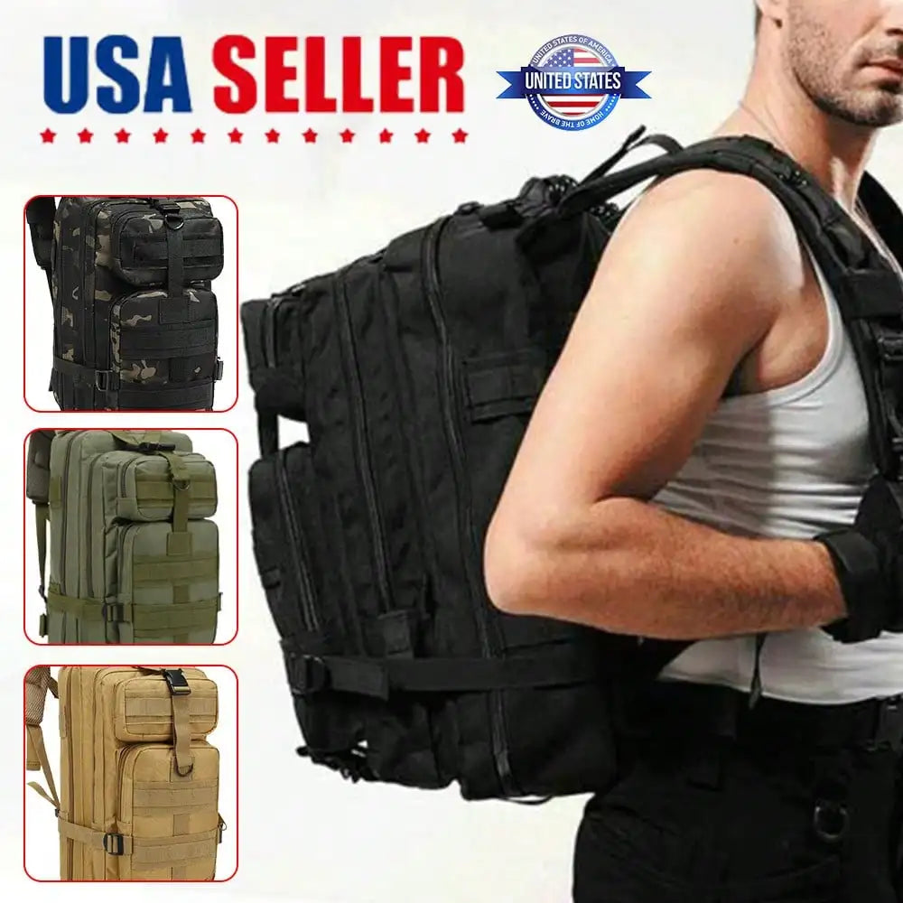3P Tactical Backpack 20L-25L 1000D Nylon Outdoor Hiking Camping Traveling Fishing For Men Hunting Bag Sport Rucksacks