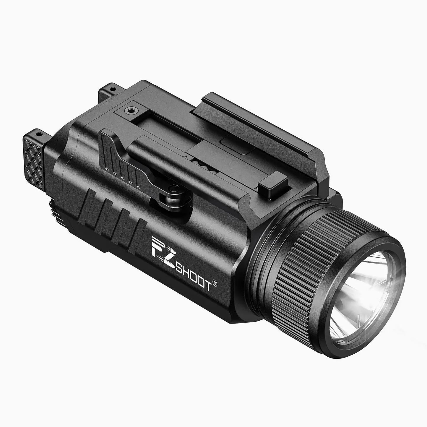 2000 Lumen Pistol Light with Quick Release, Magnetic Rechargeable Pistol Flashlight with Adjustable Slide Rail, Picatinny Flashlight with Strobe Mode for Home Defense, Hunting
