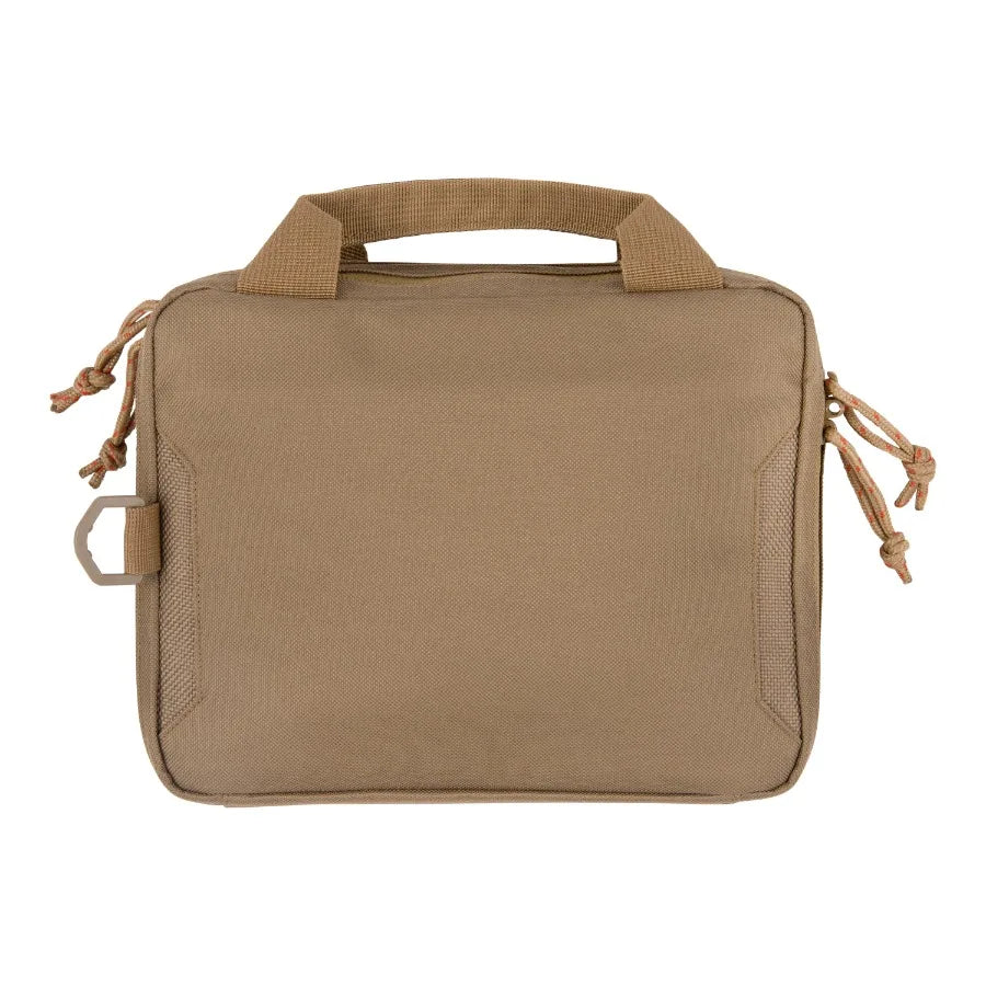 Tac-Six Crew 2-Firearm Case for Tactical Use, 10L x 8W, Coyote Brown, Durable Water-Resistant Nylon with Padded Interior and Qu
