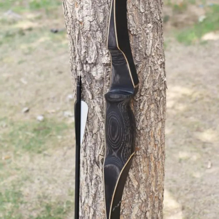 60 Inch One Piece Longbow Right Hand Horse Bow with Arm Guard and Finger Guard 20-40 Lbs Archery Long Bow and Arrow Set for Adu