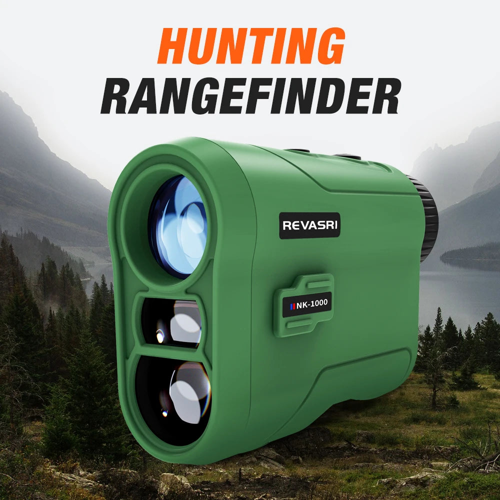 REVASRI Hunting Rangefinder -1000M Range Finder for Hunting and Golfing with Speed, Slope, Scan and Normal Measurements