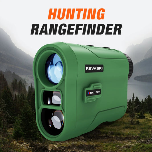 REVASRI Hunting Rangefinder -1000M Range Finder for Hunting and Golfing with Speed, Slope, Scan and Normal Measurements