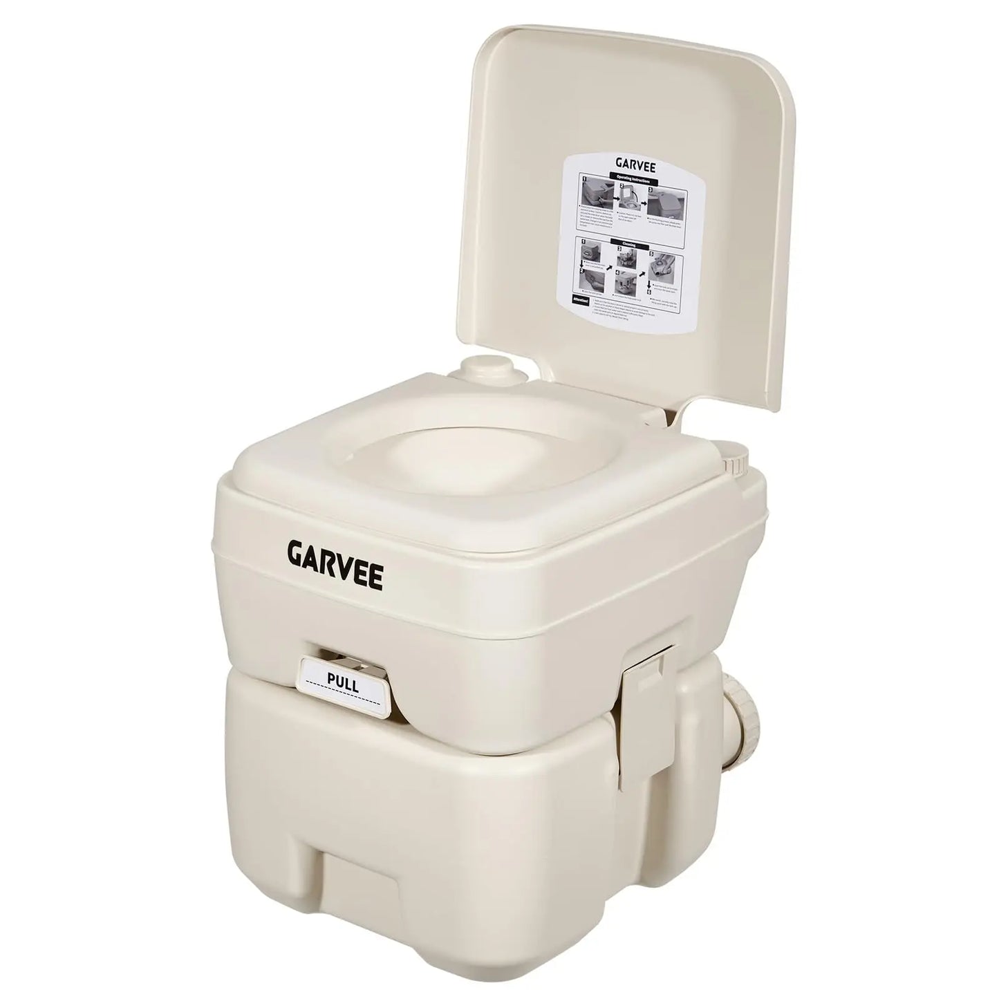 Portable Toilet For Camping 5.3 Gallon With Carry Bag, Dual Flush Detachable Waste Tank For RV Boat Truck Travel