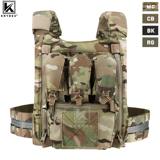 FCPC V5 Plate Carrier Tactical Vest Front Triple Mag Pouch Cobra Buckle Tegris Cummerbund with Backpack Full Set Vest
