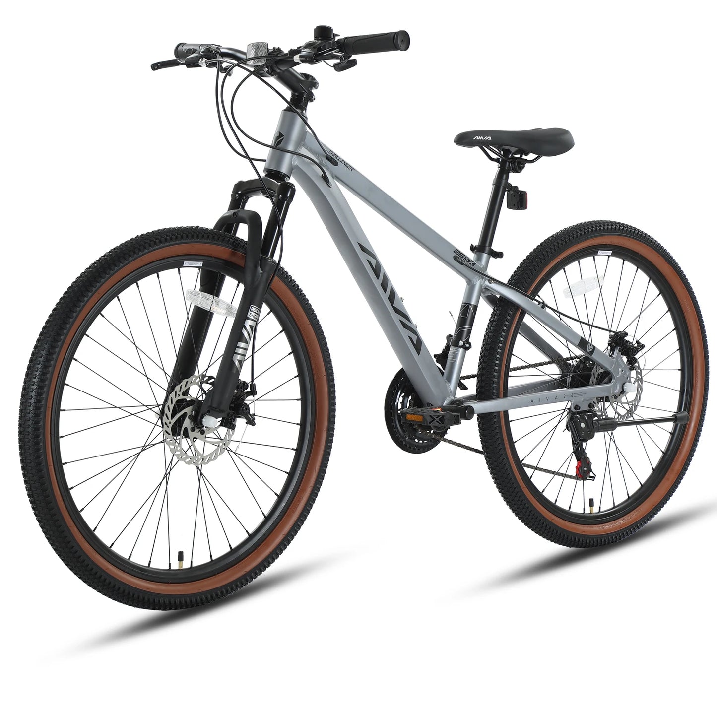 AIVA MT26FS 26 Inch Hardtail MTB, 21 Speed Mountain Bike, Bicycle for Teenagers and Adults, Lightweight Aluminum Frame, Suspension Fork, Front & Rear Disc Brakes