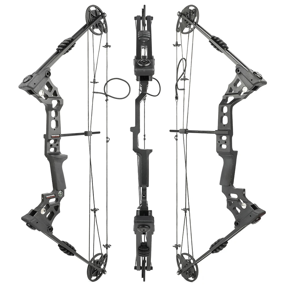 Archery Compound Bow Arrow Set 20-70lbs Adjustable RH/LH 320FPS Alloy Bow Handle for Adults Beginners Hunting Shooting Target