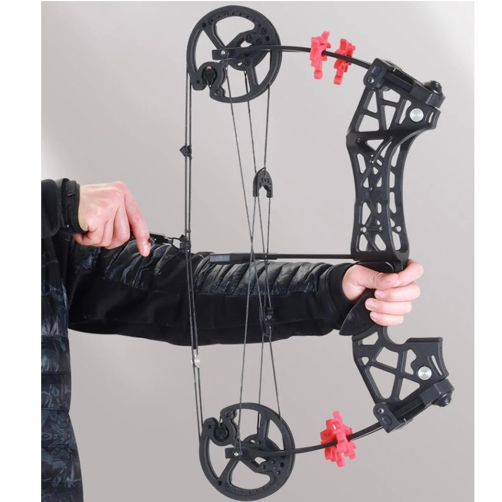 Dual-use Compound Bow Set 40-65lbs Archery Aluminum Alloy Riser Left/Right Handed for Outdoor Hunting Shooting