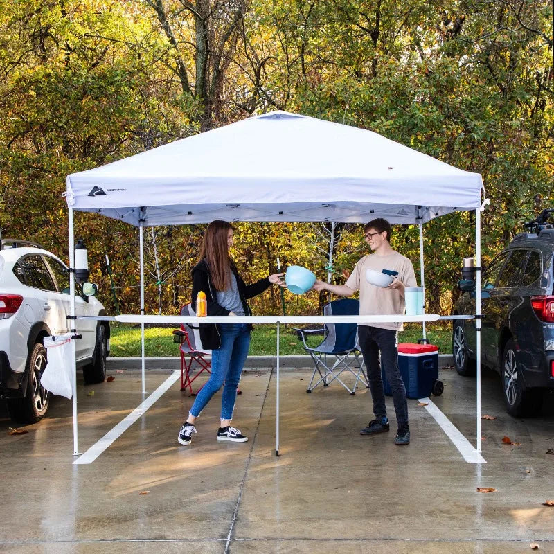 10x10 Instant Pop Up Canopy Tent with Simple Push Setup – Straight Leg Pop-Up Tent for Tailgating, Camping & Events