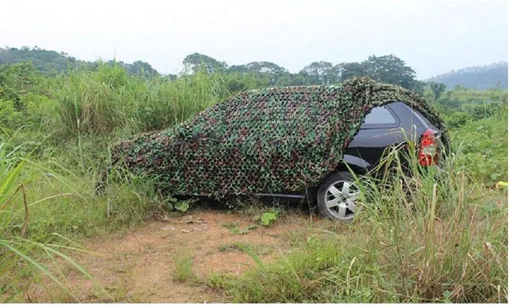 48㎡ Double-Layer Camo Net - 8x6m Sunshade Mesh Camouflage Netting for Military/Camping/Hunting/Outdoor CS Games