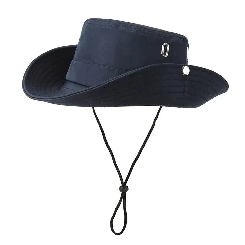 Spring And Summer New Hat Men's Outdoor Mountaineering Sunshade Fisherman Hat Summer Large Brim Breathable Sunscreen Fishing Hat