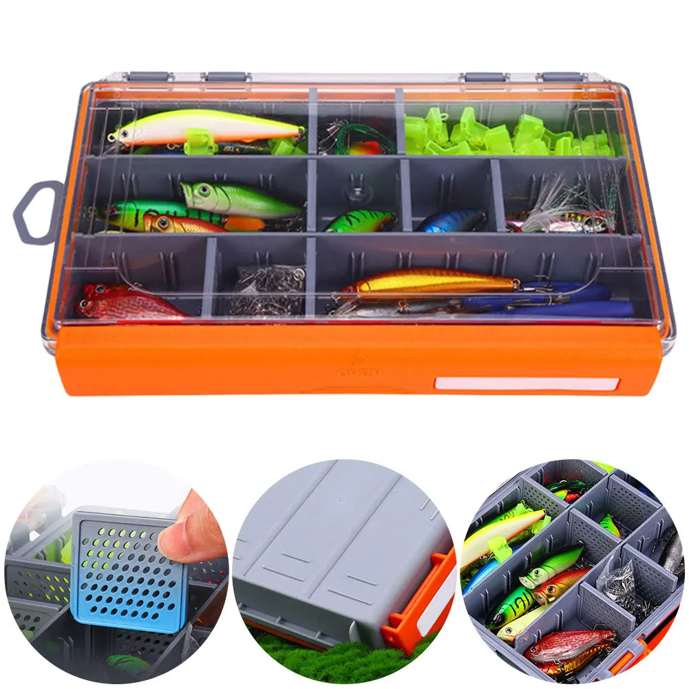 Fishing Lures Kit Fishing Hard Bait Spoon Spinner Artificial Bait Kit with Box for Bass Pike