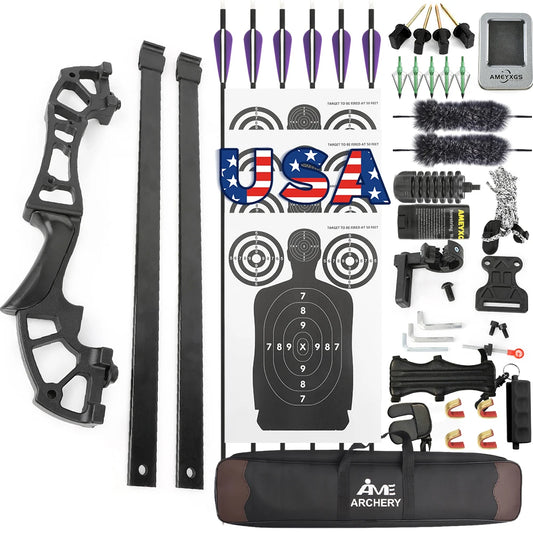 Straight Pull Bow Arrow Set 40/50Lbs Takedown Bow Right Hand for Beginer/Adults Outdoor Shooting Target Practice Hunting