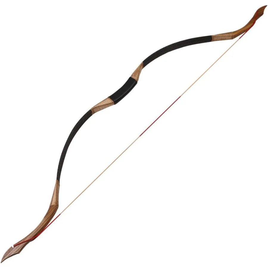 Black Hunter Traditional Recurve Bow 53'' Archery Hunting Handmade Horse Bow Longbow 3050 lbs