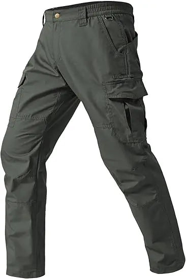 Work Pants Durable Ripstop Tactical Pants with 7 Pockets Outdoor Water Resistant Hiking Woking Construction Pants