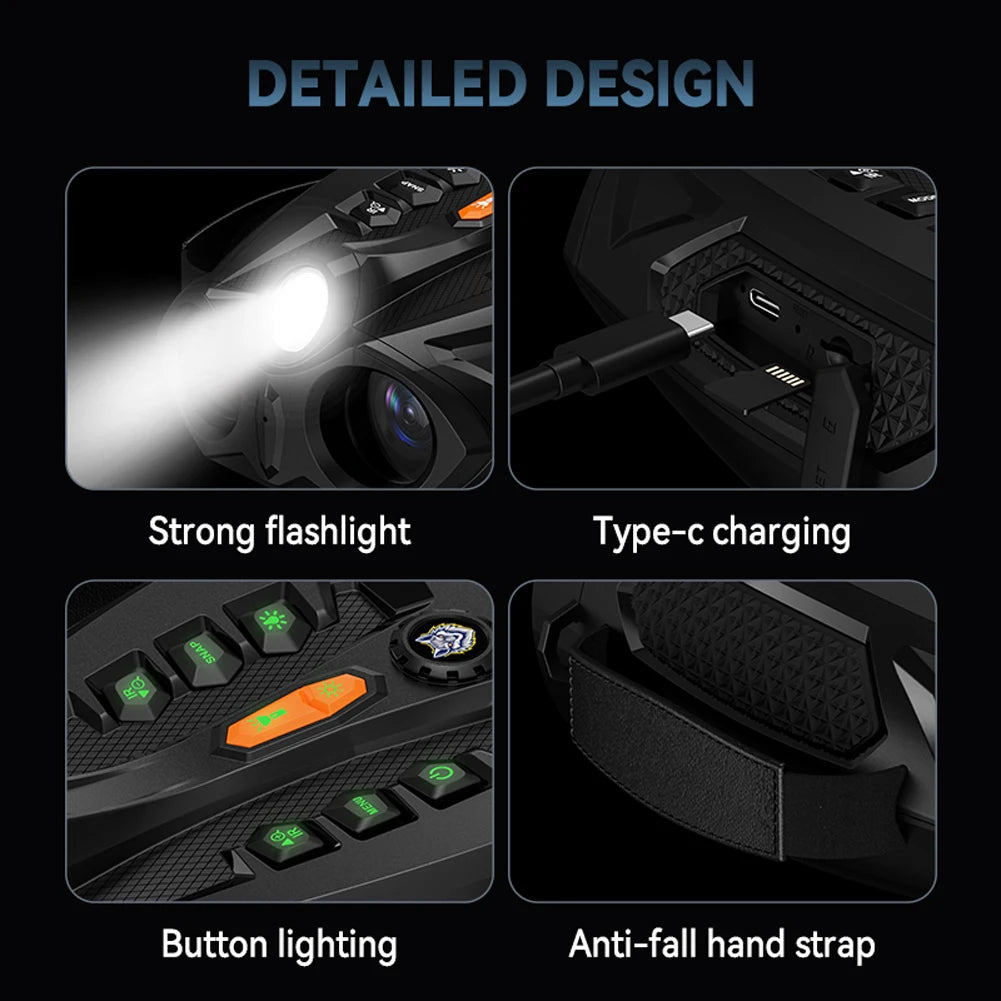 4K Infrared Night Visions Binoculars 10X Digital Zoom Night Visions Goggles 5000mAh Rechargeable Outdoor HD Telescope Camera