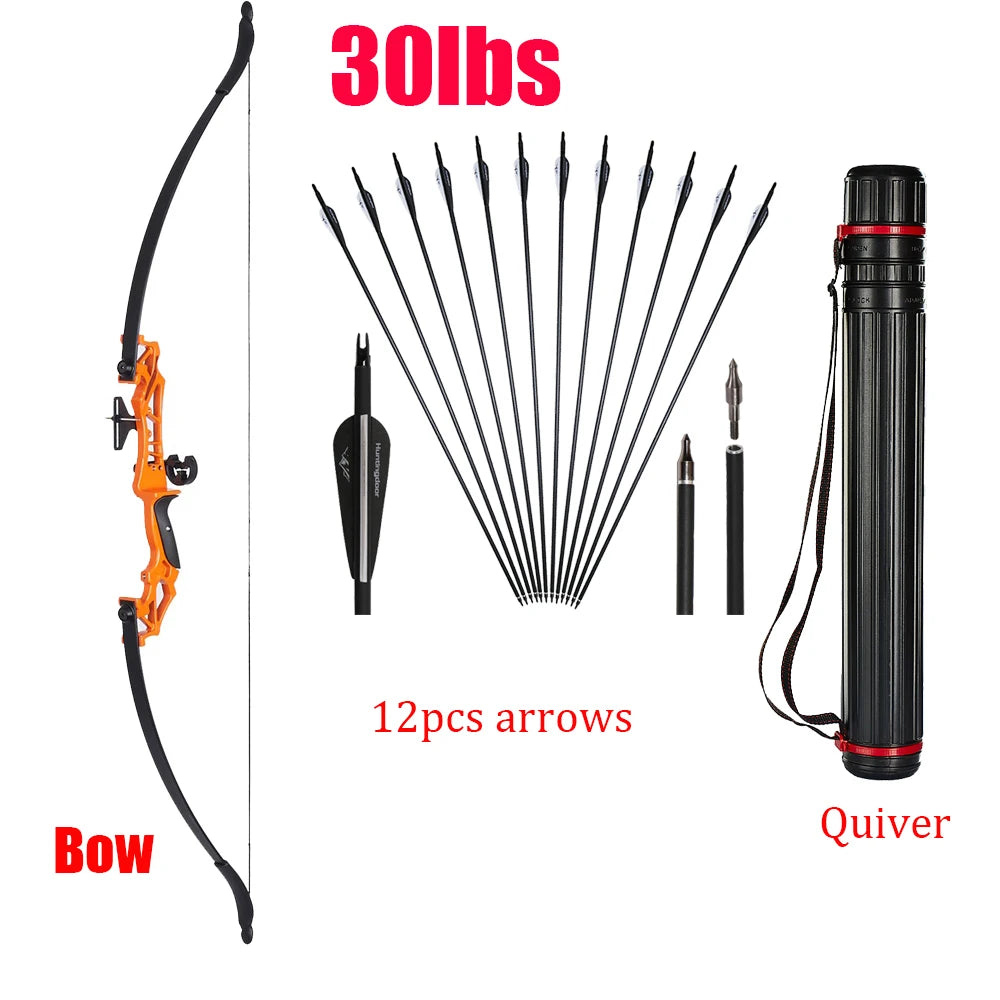 Archery recurve bow Hunting Take Down Bow 40lbs Bow for Outdoor Fishing Shooting Right Hand With Bow Accessories