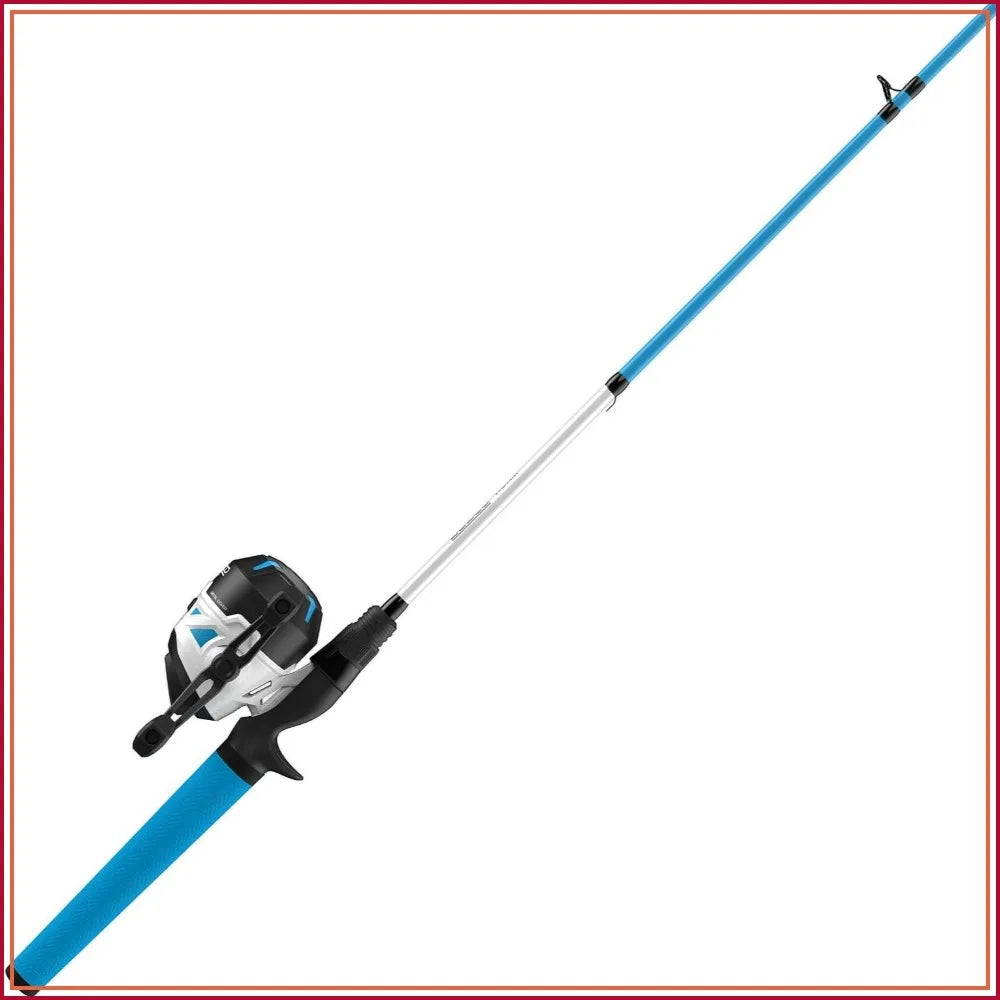 6-Foot 2-Piece Fiberglass Fishing Rod and Spincast Reel Combo, Moderate-Fast Action, Pre-Spooled with 10lb Line