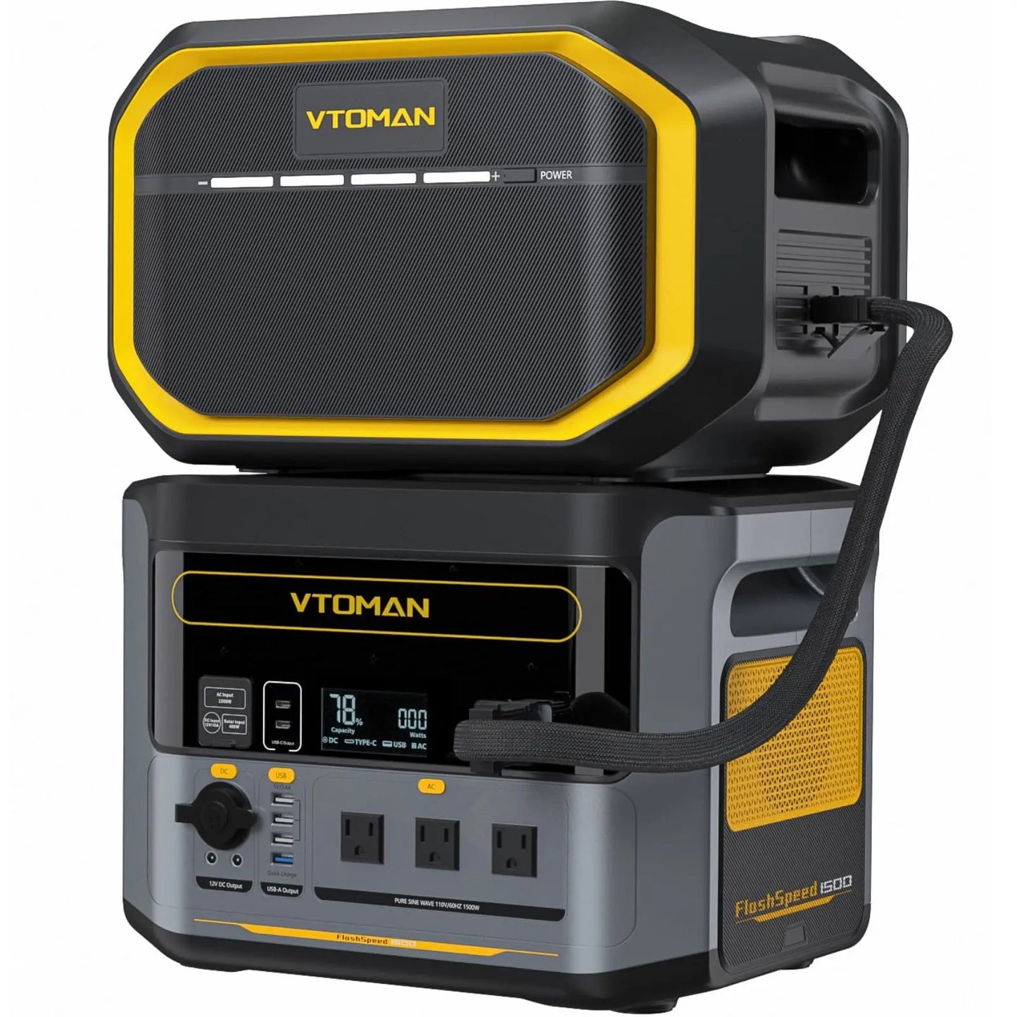 FlashSpeed 1000 Portable Power Station, 828Wh LiFePO4,1000W Output | Expandable To 2376Wh, 1H Fast Charge (0-80%)
