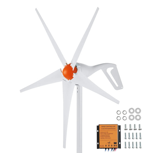 Wind Turbine Generator 12V 500W/800W Wind Turbine Wind Power Generator with MPPT Controller Suitable for Home Farm RVs