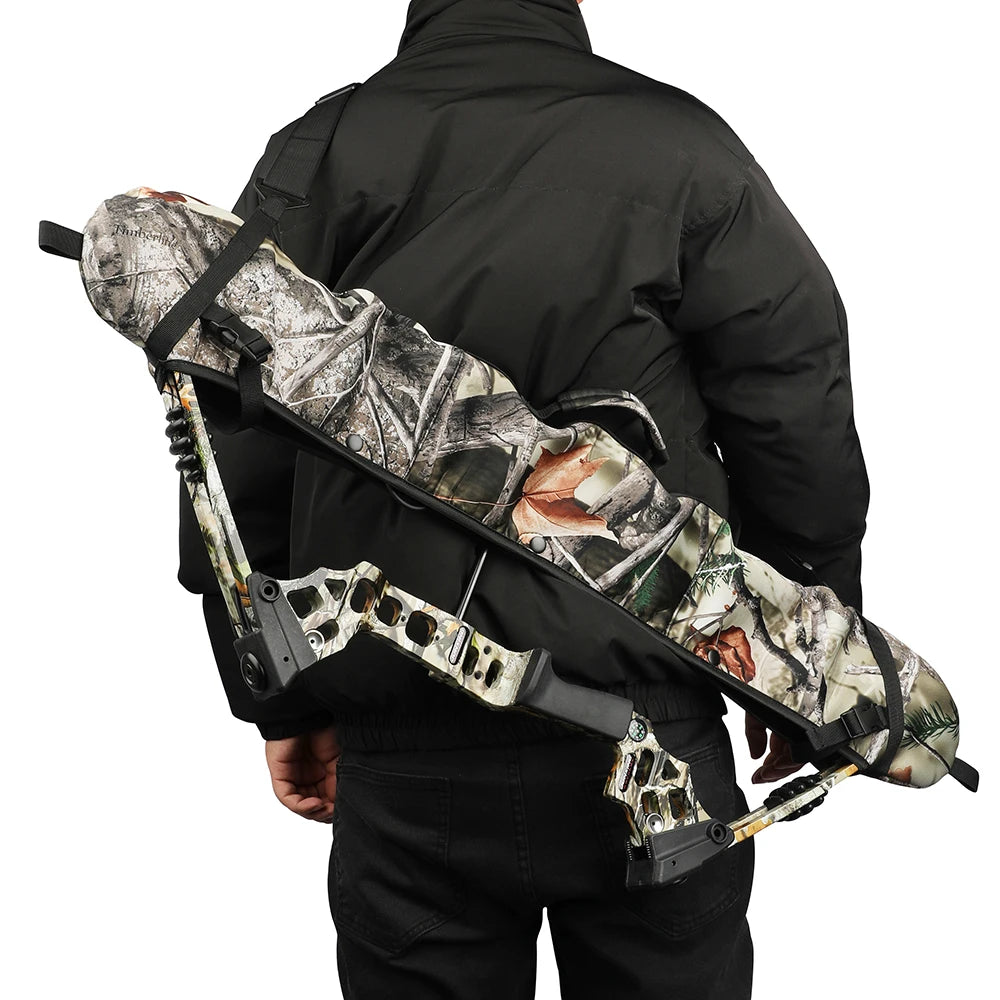 Black/Camo Diving Cloth Compound Bow Bag Portable Elastic Suitable Foldable Bow Bag Archery Accessory Outdoor Hunting Shooting