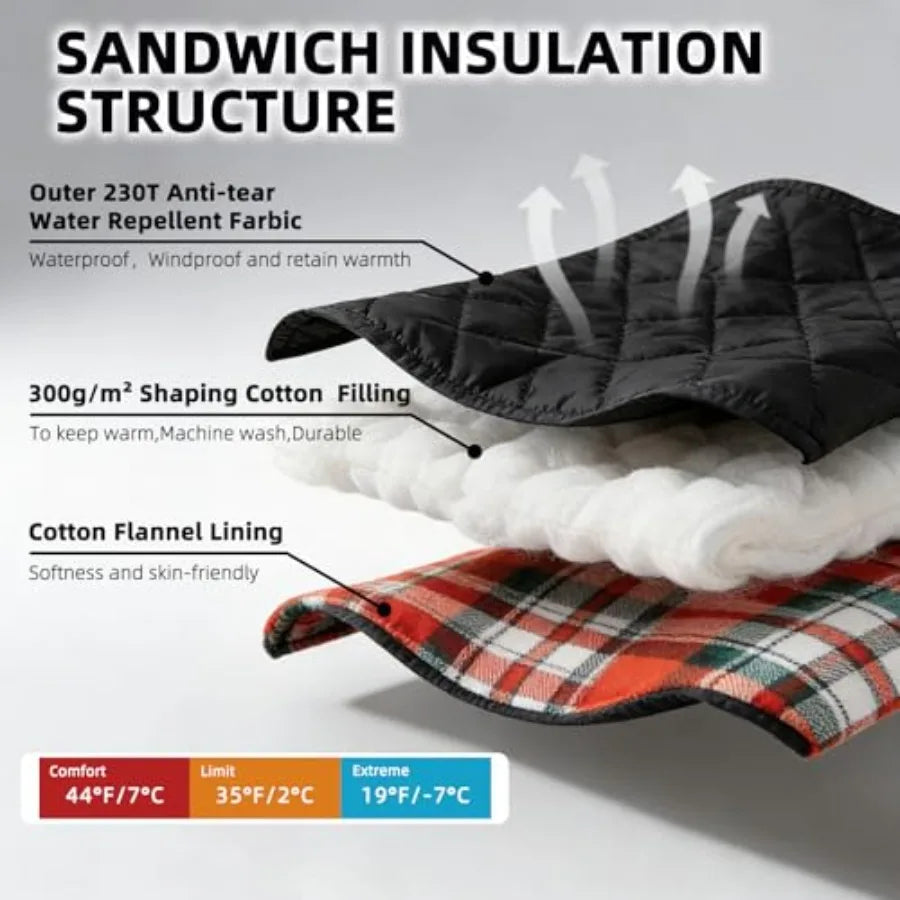 Cotton Flannel Sleeping Bag for Adults, 4 Season Extra Wide BigandTall XXL Portable Sleeping Bags for Warm Cold Weather Winter,