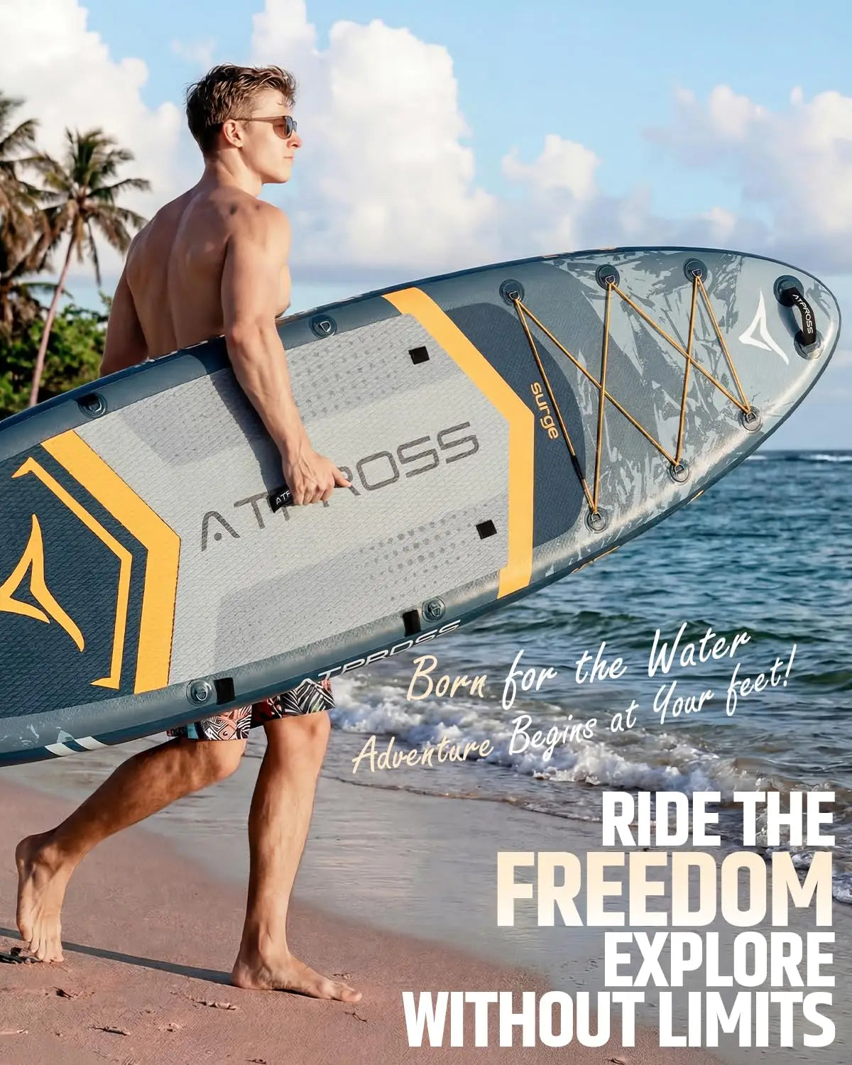 12'x36 Inflatable Paddle Board, 500lbs Extra Wide Stand Up Paddleboard for Adults with Premium SUP Accessories Kit &, Custom