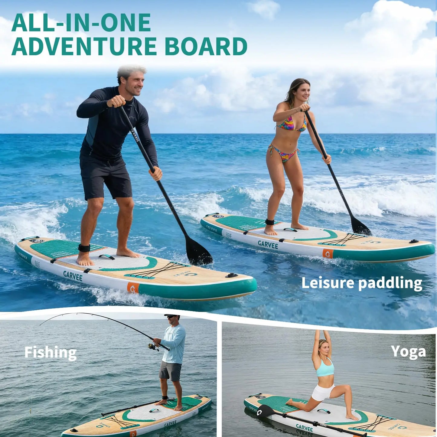 Ultra-Light Inflatable Upright Paddle Board – Stable Non-Slip Deck, Superior Paddle, Pump & Carry Bag – Ideal for All Skill Levels, Youth & Adults