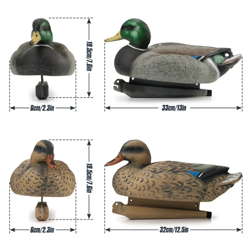 1/6PCS Floating Duck Decoy 3D Decoy Lure with Keel for Outdoor Hunting Fishing Accessories Realistic Bird Float on The Water