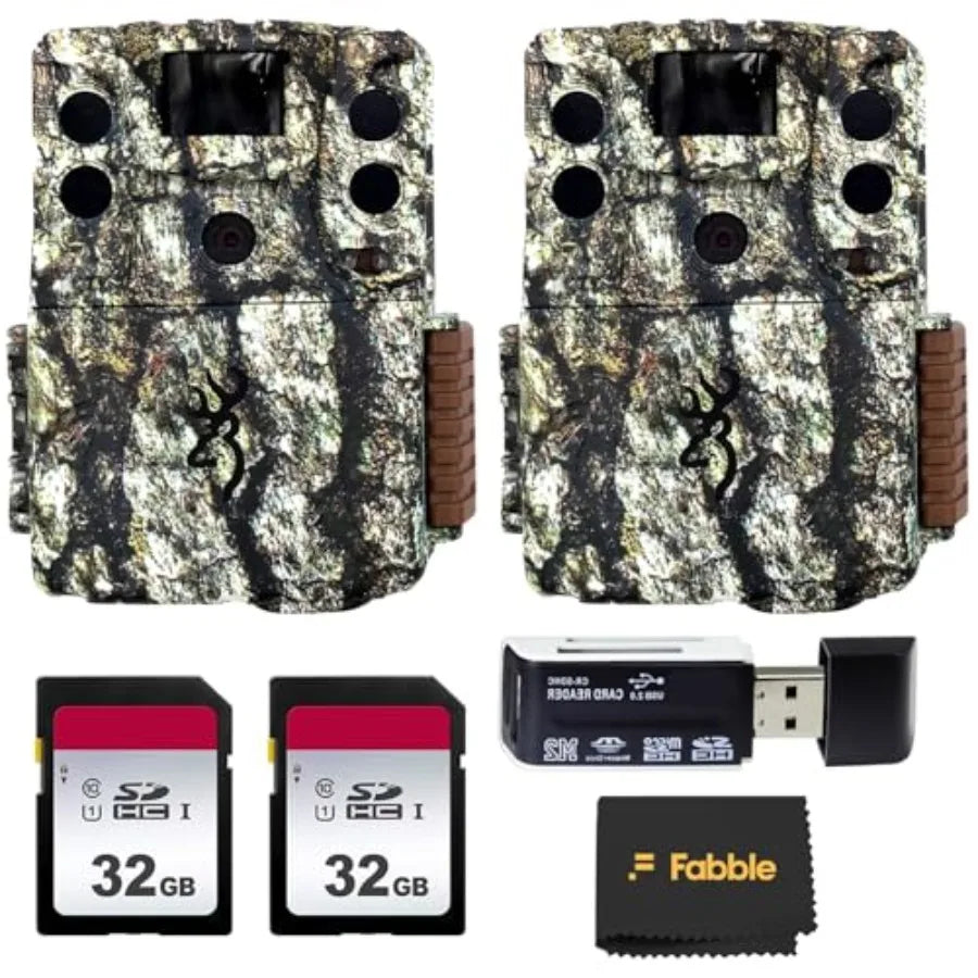 Wildlife scouting trail camera bundle for hunting, monitoring, security: weather-resistant housing, black finish, 20MP image qu