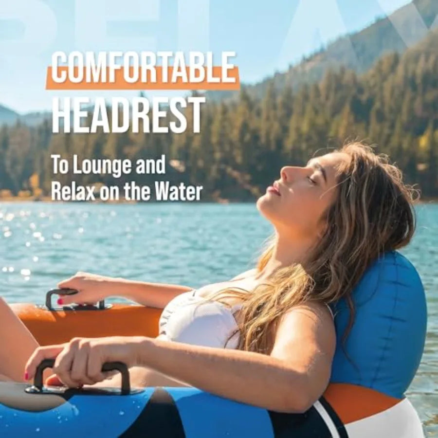 Inflatable River Tube Float - Heavy Duty River Float Pool Floats Lake Premium Water Tubes for Floating Recreational River Raft