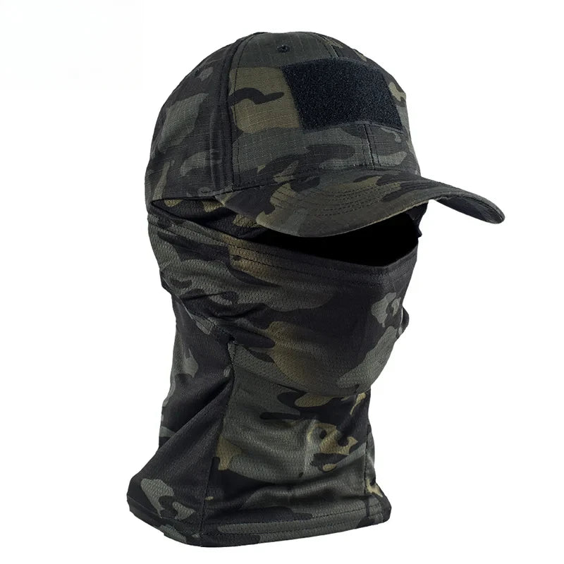 Tactical Camouflage Mask Hat Baseball Cap Beanies Military Skullies Unisex Hip Hop Knitted Cap Elastic Outdoor Cap