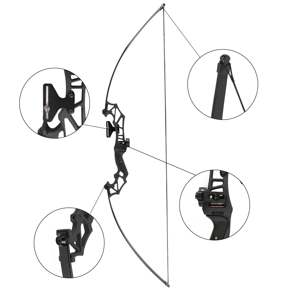 Archery recurve bow Hunting Take Down Bow 40lbs Bow for Outdoor Fishing Shooting Right Hand With Bow Accessories