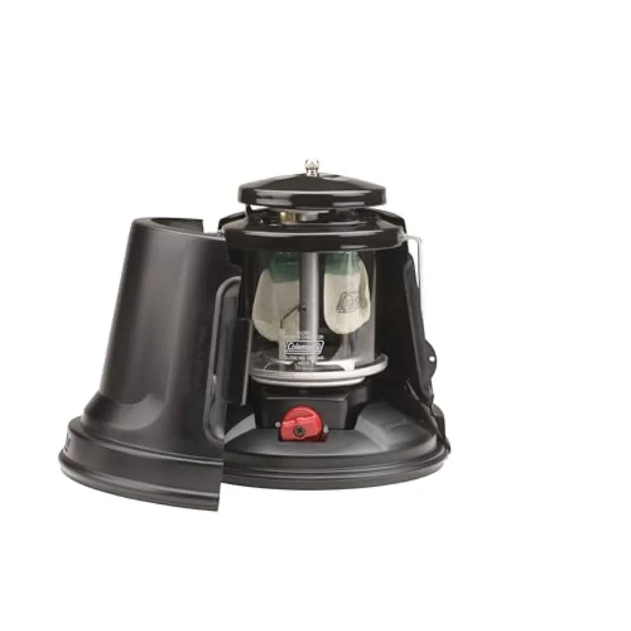 QuickPack Deluxe+ 1000 Lumens Propane Gas Lantern with Carry Case Automatic Lighting Adjustable Brightness Silver Ideal for Cam
