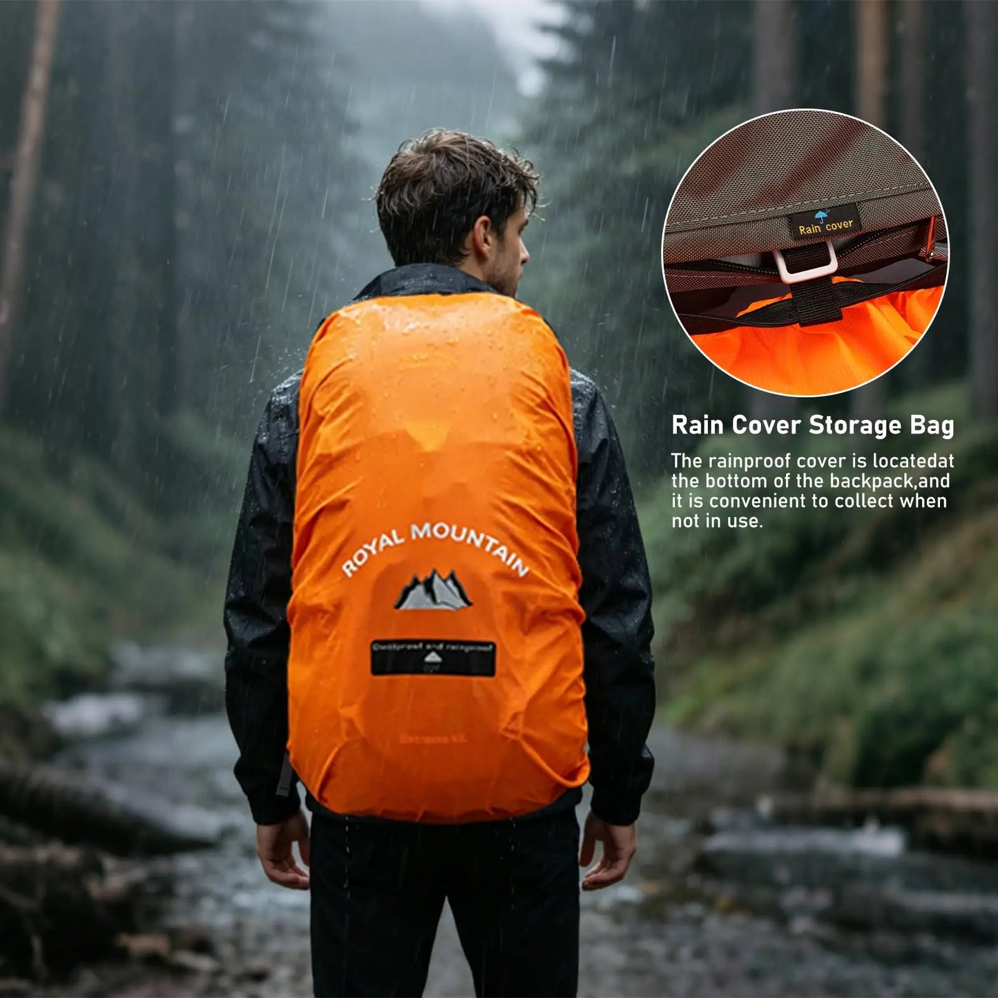 50L Hiking Camping Backpack Lightweight Waterproof Travel Outdoor Sport Climbing Bag With Rain Cover