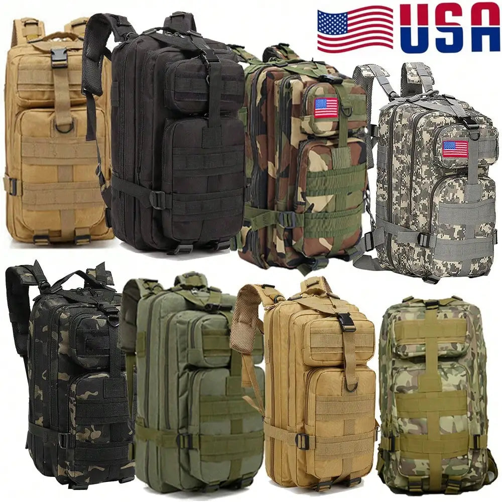 3P Tactical Backpack 20L-25L 1000D Nylon Outdoor Hiking Camping Traveling Fishing For Men Hunting Bag Sport Rucksacks