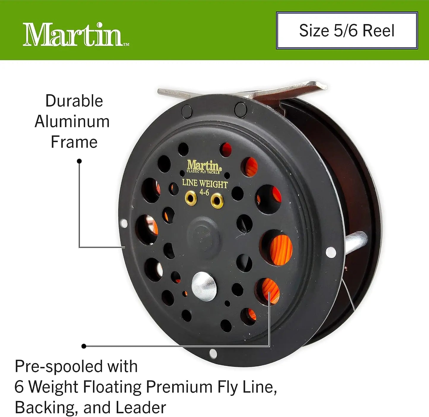 8-Foot 5/6-Weight Fly Fishing Kit with Reel and Tackle, Perfect for Trout and Bass
