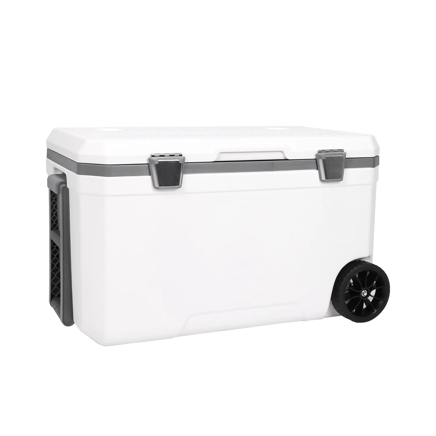 70L Wheeled Cooler Keep Food Warm Portable Car Wheel Insulator Plastic Cooler Box with Handle Ice Chest Box for BBQ Camping