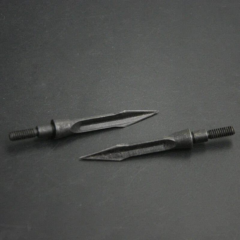 12pcs Hunting Arrowhead General Thread High Carbon Steel Arrow Head for Outdoor Archery Shooting Hunt Target Broadhead