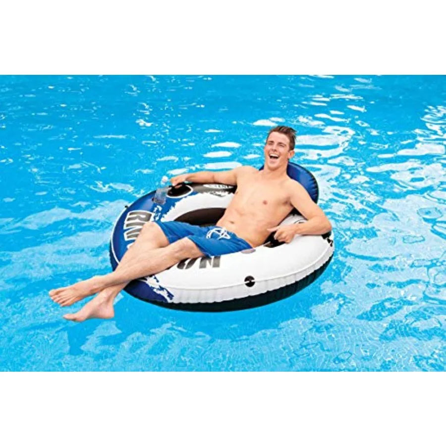 River Run 1 Inflatable Floating Tube Raft for Lake Pool Ocean 18 Pack