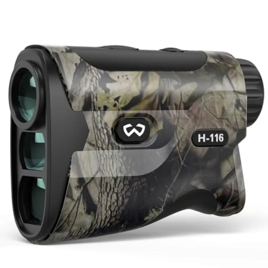 Hunting Rangefinder with Bow Hunting Mode for Distance Angle Speed Scan 6X Magnification 1500 Yard Range Multifunctional Red Ta