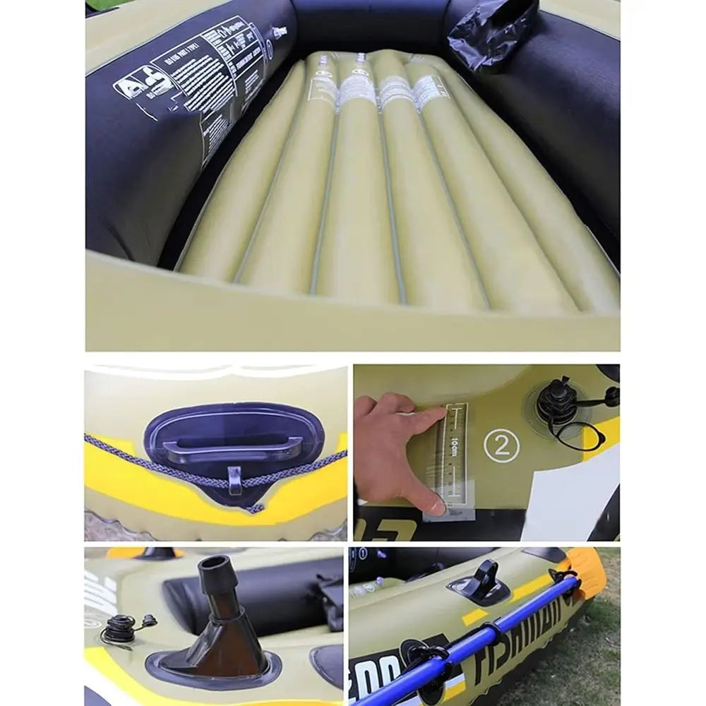 Portable Inflatable Adult Boat, 218cm x 110cm x 36cm, Durable Rubber Craft