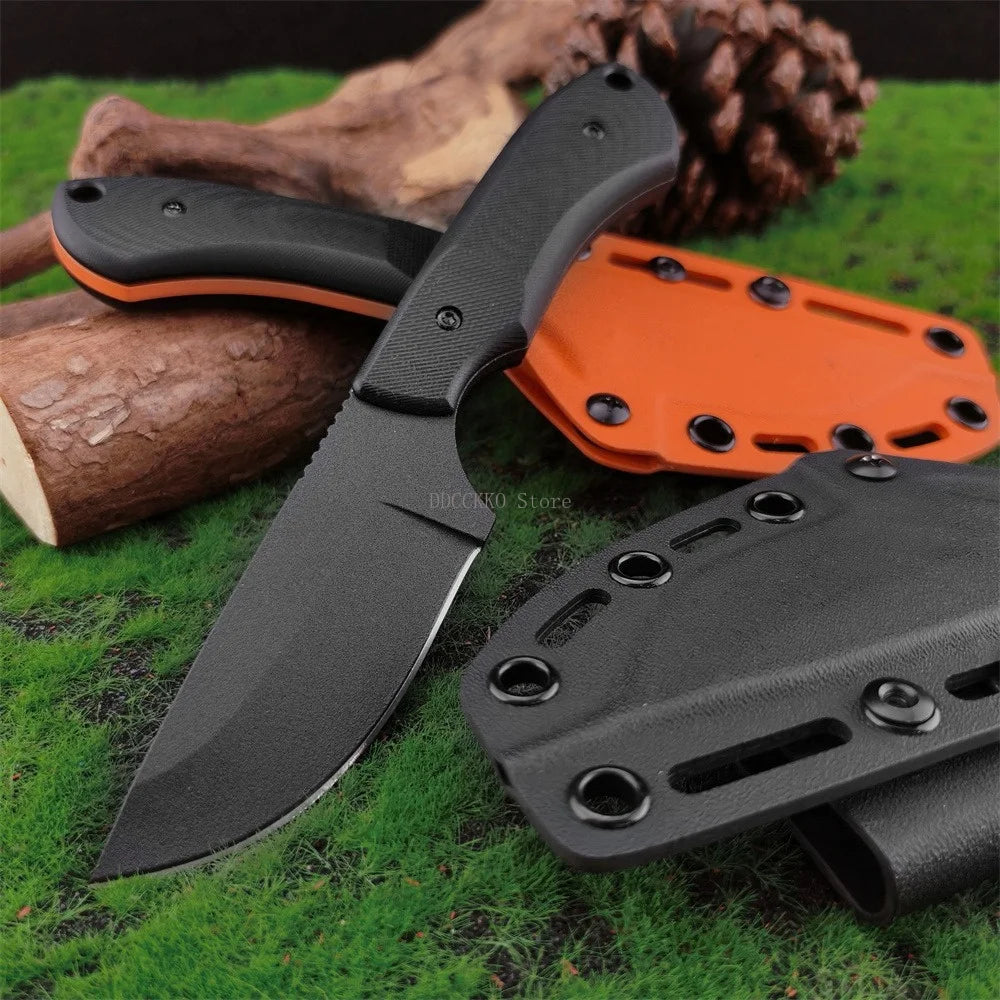 Multi-functional Outdoor Practical Straight Knife Full Tang 8Cr13Mov Fixed Blade G10 Handle with Sheath Camping Hiking Fishing Essential Tool